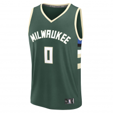 Brayden Burries Milwaukee Bucks Fanatics 2026 NBA Draft First Round Pick Fast Break Jersey Icon Edition Green