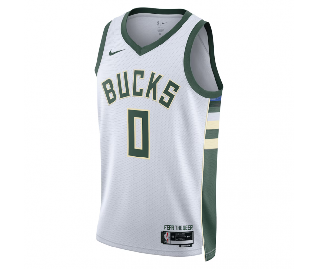 Damian Lillard Milwaukee Bucks Nike Unisex Fear The Deer Swingman Player Jersey Association Edition White