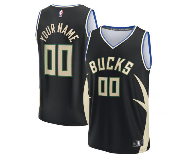 Milwaukee Bucks Fanatics Custom Fast Break Jersey Statement Edition Black