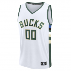 Milwaukee Bucks Fanatics Fast Break Custom Jersey Association Edition White Milwaukee Bucks Fanatics Fast Break Custom Jersey Association Edition White
