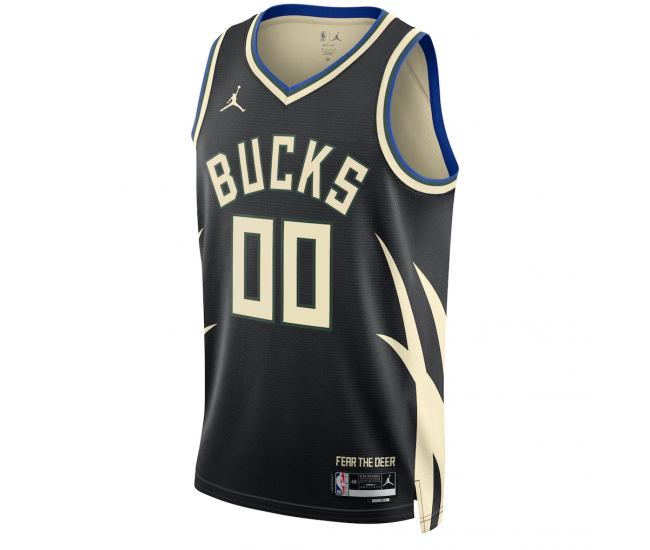 Milwaukee Bucks Jordan Brand Unisex 2022 23 Swingman Custom Jersey Statement Edition Black