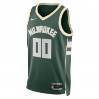 Milwaukee Bucks Nike Unisex Swingman Custom Jersey Hunter Green Icon Edition