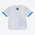 Minnesota Timberwolves Mitchell Ness Head Coach Pinstripe Mesh Full Button Baseball Jersey White