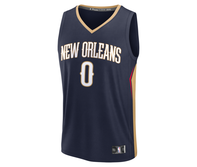 Jeremiah Fears New Orleans Pelicans Fanatics Fast Break Replica Jersey Navy Icon Edition