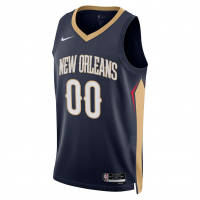 New Orleans Pelicans Nike Unisex 2022 23 Swingman Custom Jersey Navy Icon Edition