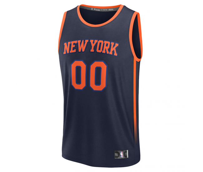 New York Knicks Fanatics Fast Break Custom Jersey Statement Edition Navy