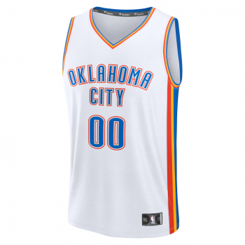 Oklahoma City Thunder Fanatics Fast Break Custom Jersey Association Edition White