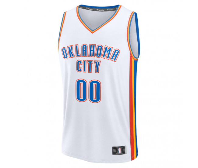 Oklahoma City Thunder Fanatics Fast Break Custom Jersey Association Edition White