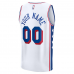 Philadelphia 76ers Fanatics Fast Break Custom Jersey Association Edition White