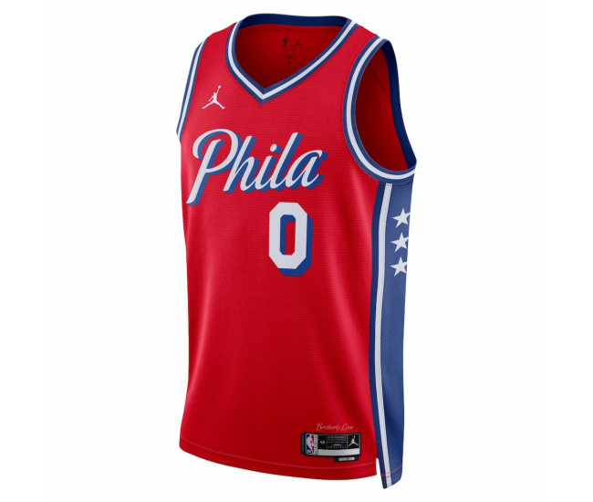 Tyrese Maxey Philadelphia 76ers Jordan Brand Unisex Swingman Jersey Statement Edition Red
