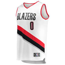 Damian Lillard Portland Trail Blazers Fanatics Fast Break Replica Jersey White Association Edition Damian Lillard Portland Trail Blazers Fanatics Fast Break Replica Jersey White Association Edition