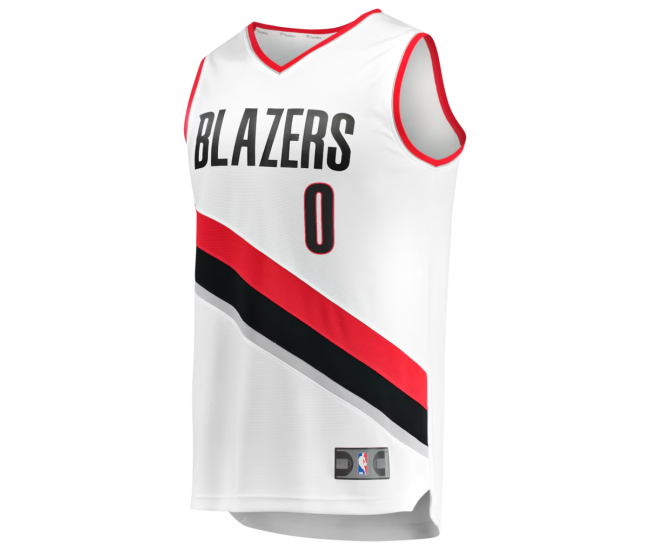 Damian Lillard Portland Trail Blazers Fanatics Fast Break Replica Jersey White Association Edition