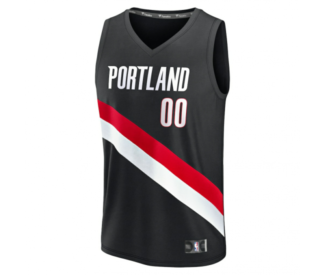 Portland Trail Blazers Fanatics Fast Break Replica Custom Jersey Icon Edition Black