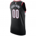 Portland Trail Blazers Nike 2020 21 Authentic Custom Jersey Black Icon Edition