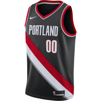 Portland Trail Blazers Nike 2020 21 Swingman Custom Jersey Icon Edition Black
