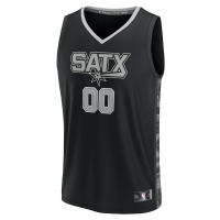 San Antonio Spurs Fanatics Fast Break Custom Replica Jersey Black Statement Edition