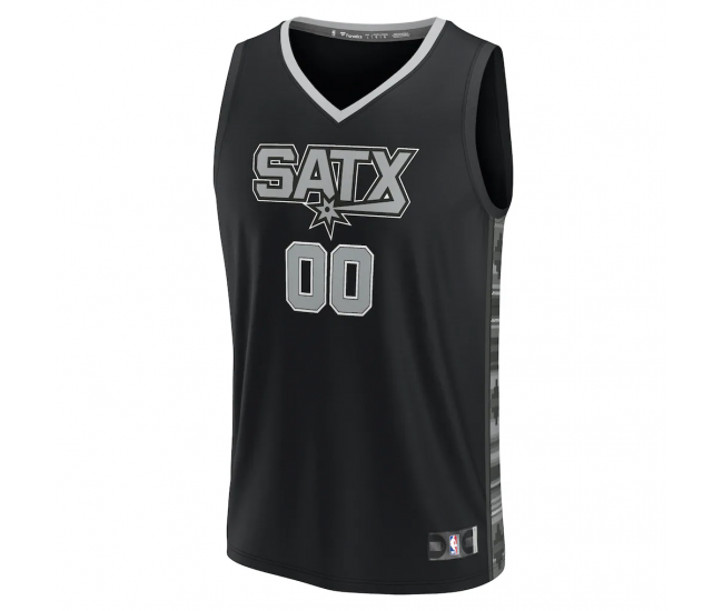 San Antonio Spurs Fanatics Fast Break Custom Replica Jersey Black Statement Edition