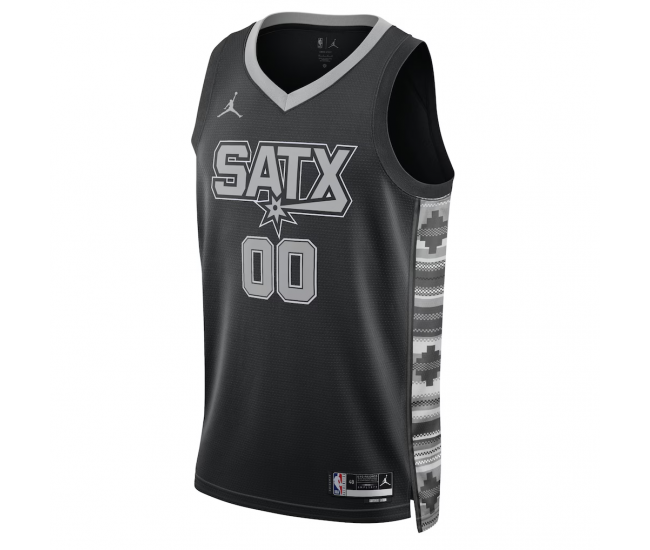 San Antonio Spurs Jordan Brand Unisex 2022 23 Swingman Custom Jersey Statement Edition Black
