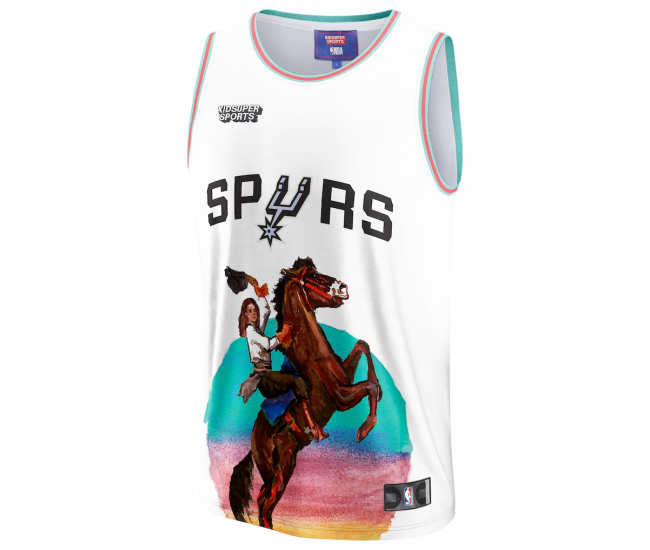San Antonio Spurs NBA & KidSuper Studios by Fanatics Unisex Hometown Jersey White
