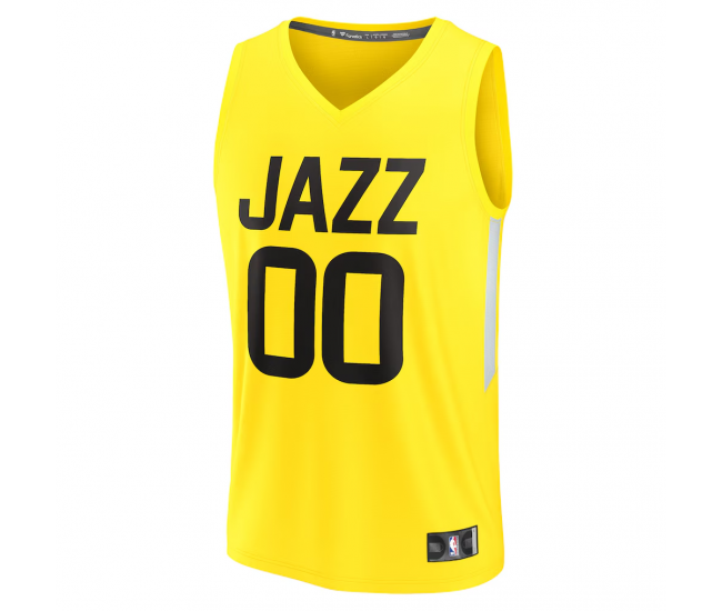 Utah Jazz Fanatics Fast Break Replica Custom Jersey Icon Edition Yellow