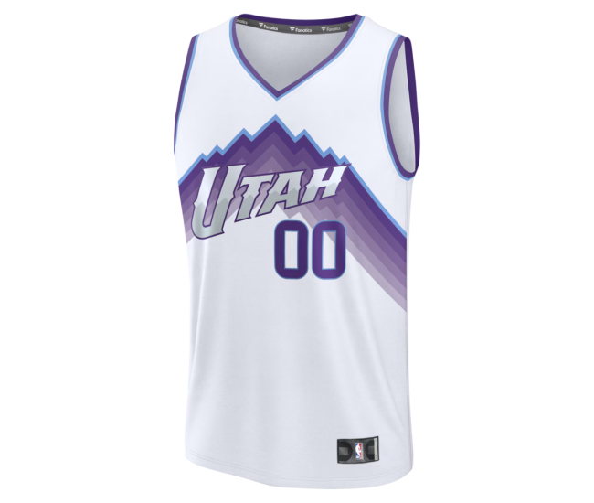 Utah Jazz Fanatics Fast Break Replica Custom Jersey White Association Edition