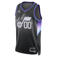 Utah Jazz Jordan Brand Unisex 2024 25 Custom Swingman Jersey Statement Edition Black