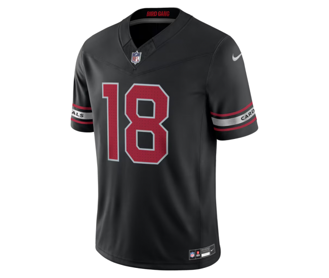 Marvin Harrison Jr. Arizona Cardinals Nike Alternate Vapor F.U.S.E. Stitched Limited Jersey Black