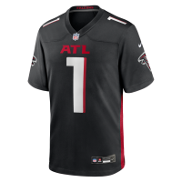 Number 1 Groom Atlanta Falcons Nike Game Jersey Black
