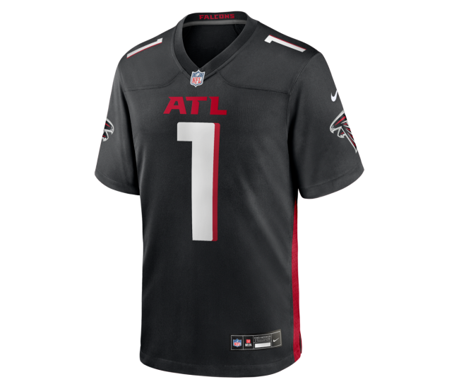 Number 1 Groom Atlanta Falcons Nike Game Jersey Black