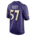 Bart Scott Baltimore Ravens Nike Game Retired Player Jersey Purple