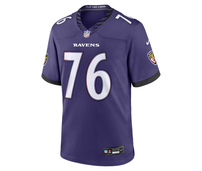 Carson Vinson Baltimore Ravens Nike Team Game Jersey 76 Purple