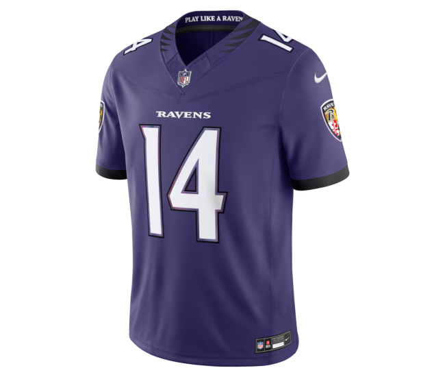 Kyle Hamilton Baltimore Ravens Nike Team Vapor F.U.S.E. Stitched Limited Jersey Purple