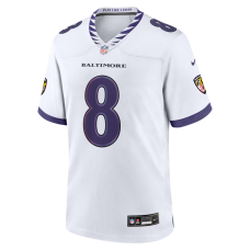 Lamar Jackson Baltimore Ravens Nike Game Jersey White Lamar Jackson Baltimore Ravens Nike Game Jersey White