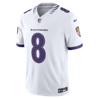 Lamar Jackson Baltimore Ravens Nike Vapor F.U.S.E. Stitched Limited Jersey White