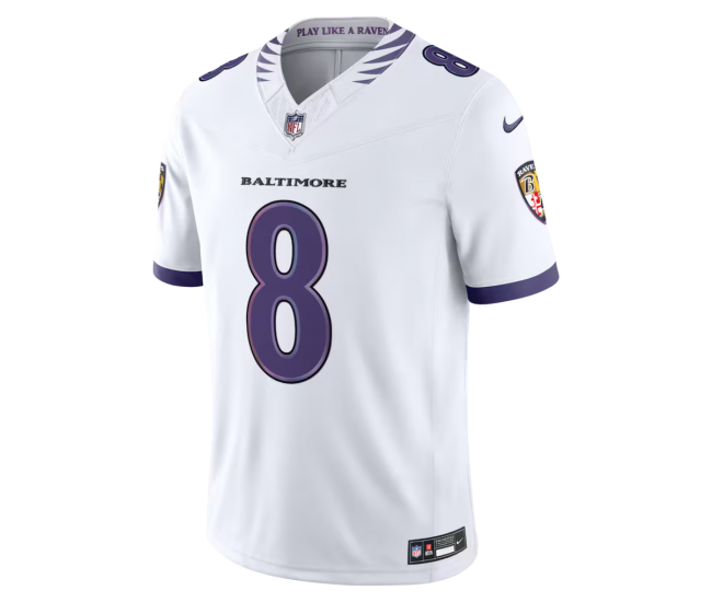 Lamar Jackson Baltimore Ravens Nike Vapor F.U.S.E. Stitched Limited Jersey White
