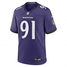Trey Hendrickson Baltimore Ravens Nike Team Game Jersey Purple Trey Hendrickson Baltimore Ravens Nike Team Game Jersey Purple