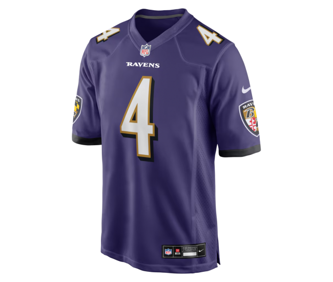 Zay Flowers Baltimore Ravens Nike Game Jersey Purple