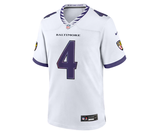 Zay Flowers Baltimore Ravens Nike Game Jersey White