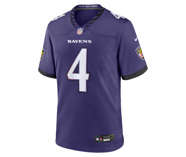 Zay Flowers Baltimore Ravens Nike Team Game Jersey Purple
