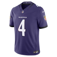 Zay Flowers Baltimore Ravens Nike Team Vapor F.U.S.E. Stitched Limited Jersey Purple