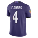 Zay Flowers Baltimore Ravens Nike Team Vapor F.U.S.E. Stitched Limited Jersey Purple