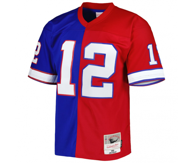 Jim Kelly Buffalo Bills Mitchell & Ness 1990 Split Legacy Replica Jersey Royal Red