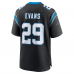 Akayleb Evans Carolina Panthers Nike Team Game Jersey Black