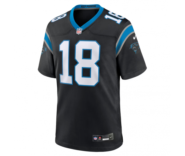 Jalen Coker Carolina Panthers Nike Team Game Jersey Black