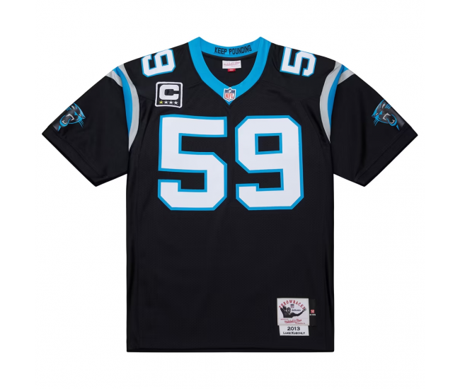 Luke Kuechly Carolina Panthers Mitchell & Ness 2013 Authentic Throwback Retired Player Jersey Black