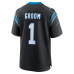 Number 1 Groom Carolina Panthers Nike Game Jersey Black