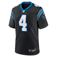 Tetairoa McMillan Carolina Panthers Nike Team Game Jersey Black