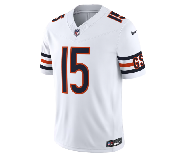 Rome Odunze Chicago Bears Nike Vapor F.U.S.E. Stitched Limited Jersey White