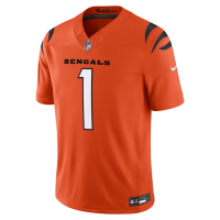 Ja'Marr Chase Cincinnati Bengals Nike Alternate Vapor F.U.S.E. Stitched Limited Jersey Orange