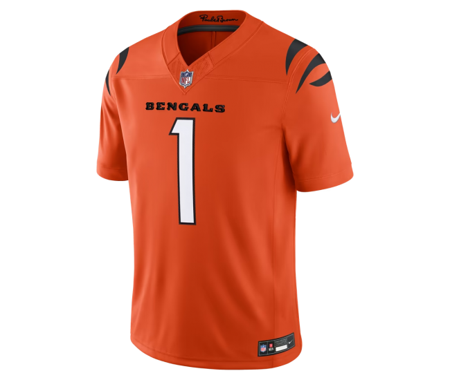 Ja'Marr Chase Cincinnati Bengals Nike Alternate Vapor F.U.S.E. Stitched Limited Jersey Orange